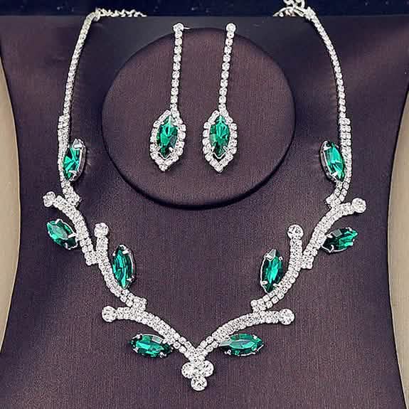 Women's Hoop Earrings and Necklace